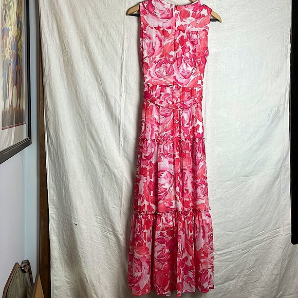 Calvin Klein Chiffon Floral Sleeveless Maxi Dress - Picture 4 of 6